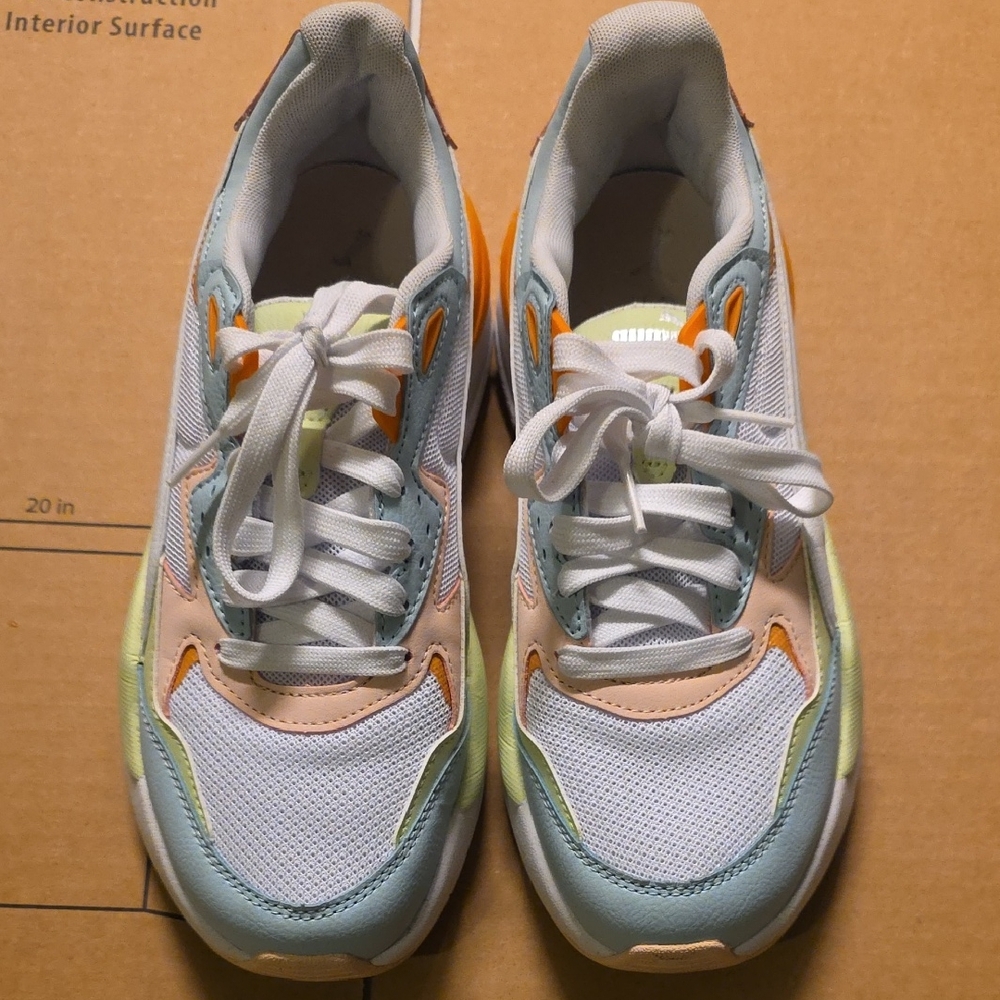 Puma Women's Sneakers - White, Blue, Orange, Green